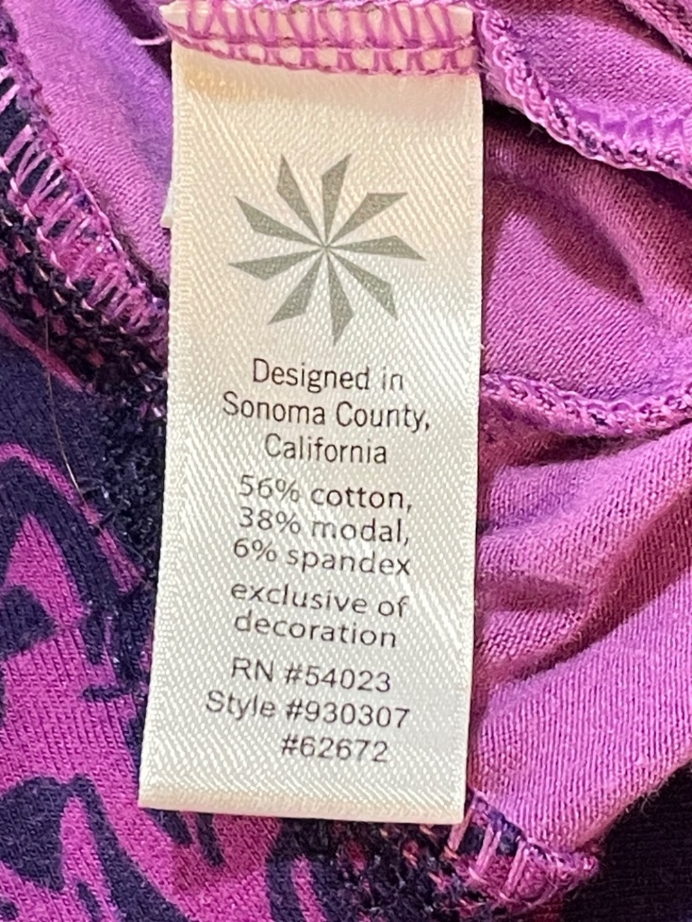Athleta Purple Floral Long Sleeve Top Size M - Picture 4 of 12